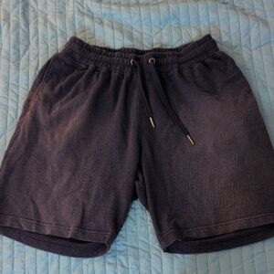 Ably Dark Blue Soft Knit Stretchy Casual Shorts Size L